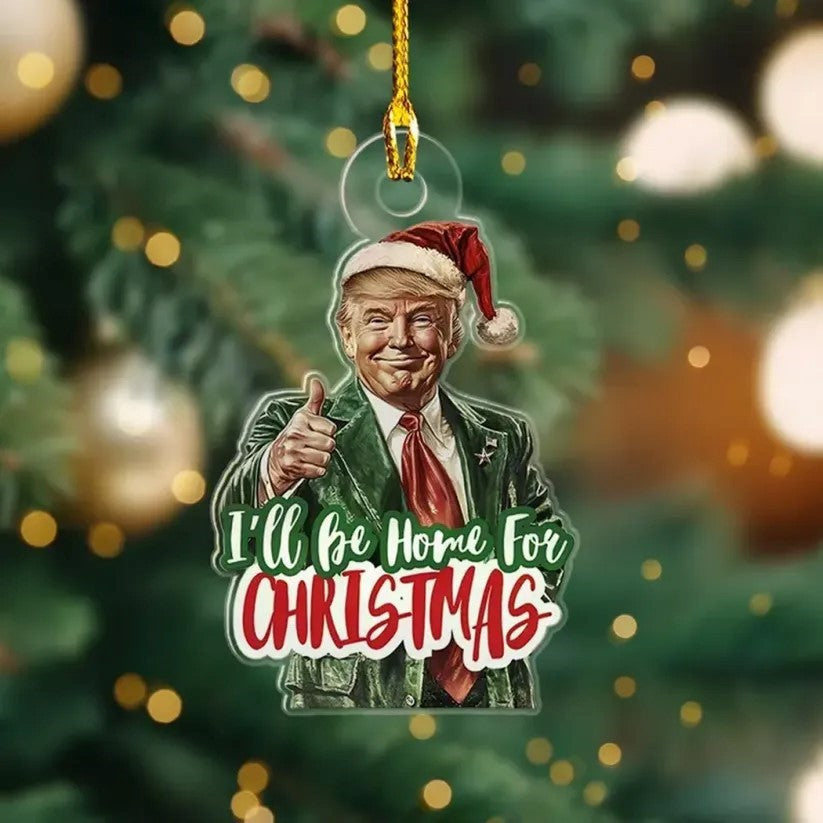 Cross-border Christmas Trump support map acrylic pendant, Christmas election Christmas tree decoration hanging sign