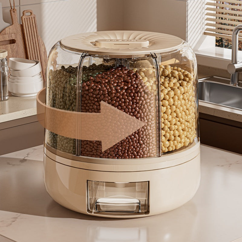 Rotating 6-Grid Food Dispenser