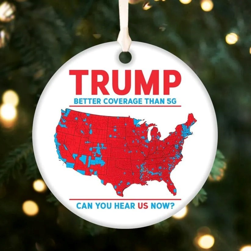 Cross-border Christmas Trump support map acrylic pendant, Christmas election Christmas tree decoration hanging sign