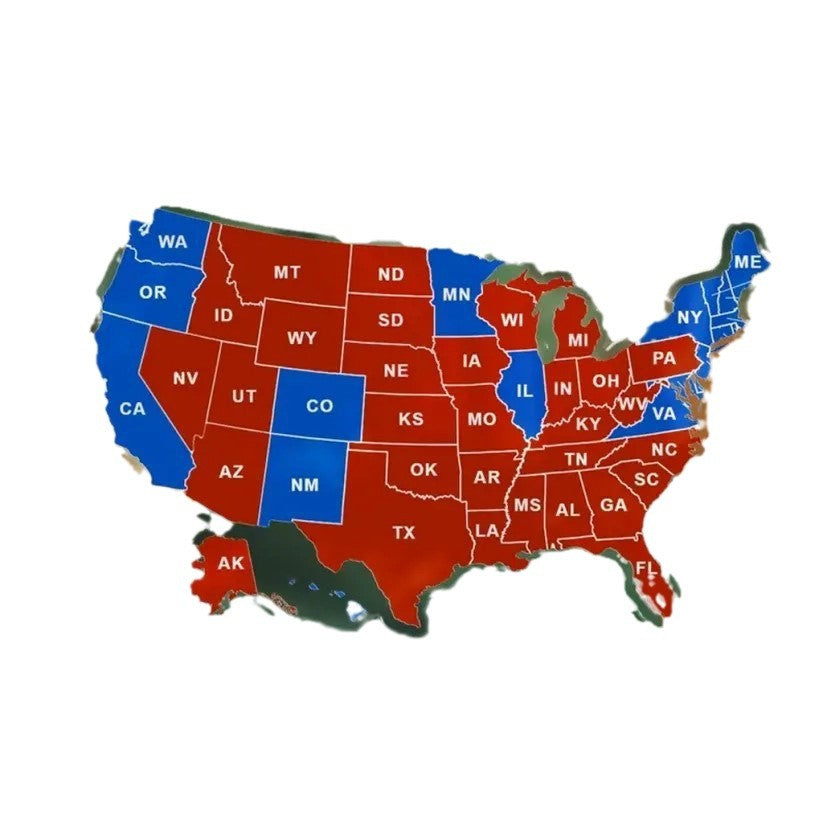 Cross-border Christmas Trump support map acrylic pendant, Christmas election Christmas tree decoration hanging sign