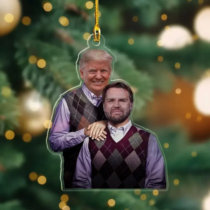 Cross-border Christmas Trump support map acrylic pendant, Christmas election Christmas tree decoration hanging sign