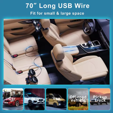 Adjustable Car Backseat Fan