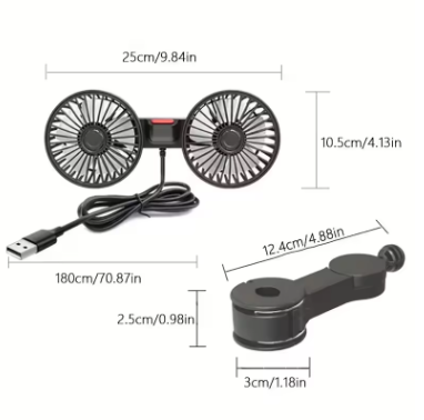 Adjustable Car Backseat Fan